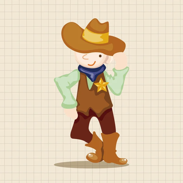 Éléments de thème cow-boy — Image vectorielle