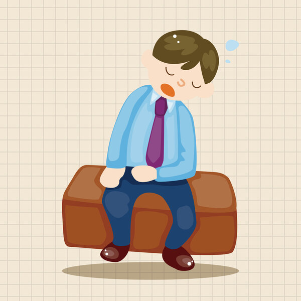 Office workers theme elements 