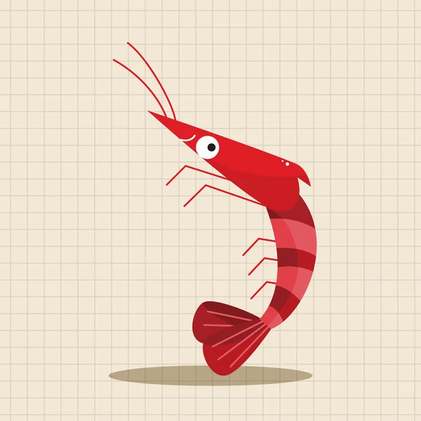 Shrimp theme elements — Stock Vector
