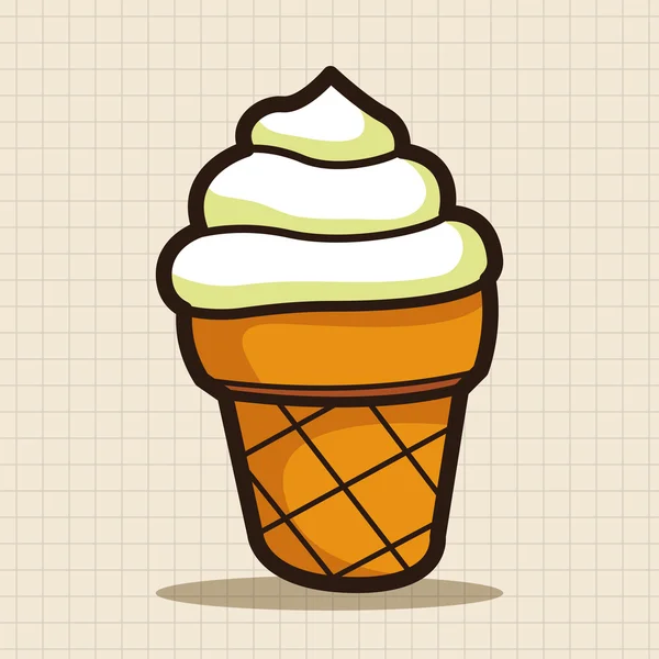 Helados elementos de dibujos animados tema — Vector de stock