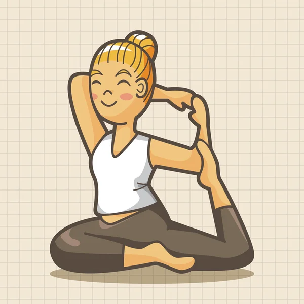 Yoga thema-elementen — Stockvector