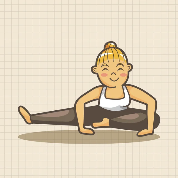 Elemente des Yoga-Themas — Stockvektor