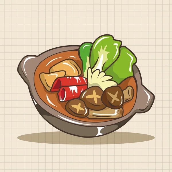 Elementi a tema cibo giapponese — Vettoriale Stock
