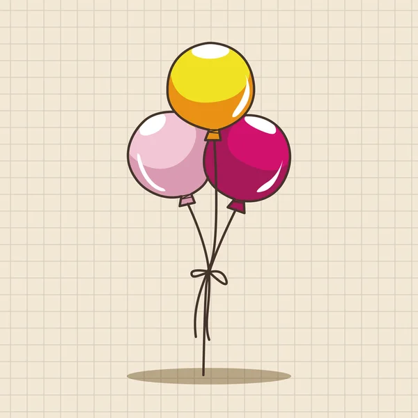 Elementos do tema de parque de diversões balões — Stockvector