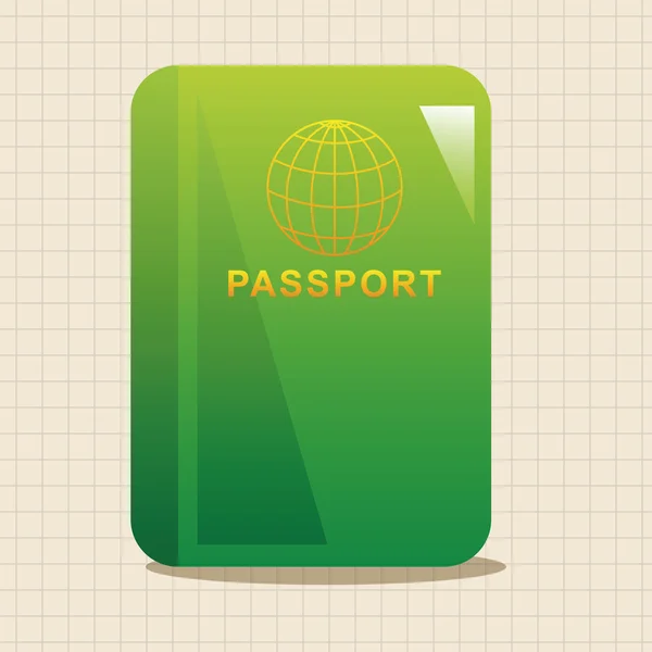 Elementos temáticos pasaporte — Vector de stock