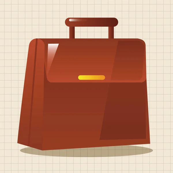 Elementos del tema del maletín — Vector de stock