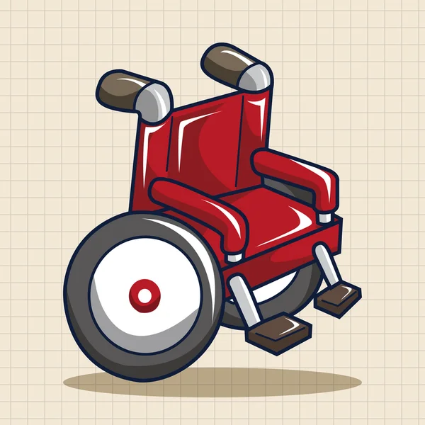 Wózek inwalidzki tematu elementów — Wektor stockowy