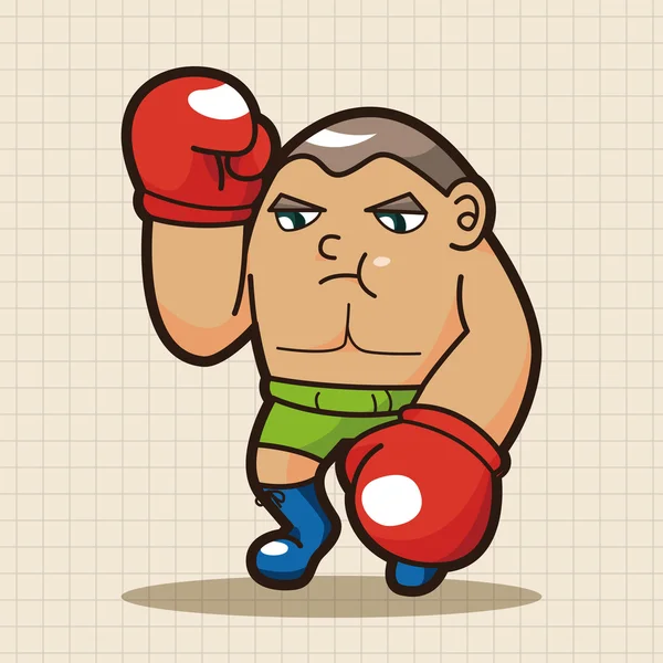 Boxerthematik — Stockvektor