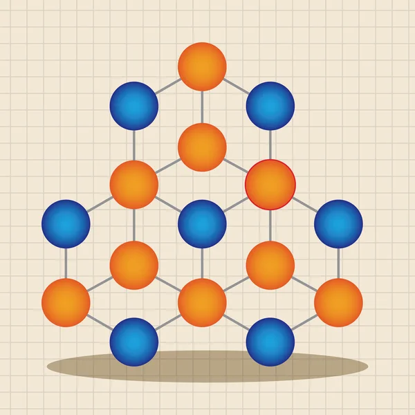 Moleculaire structuur thema-elementen — Stockvector