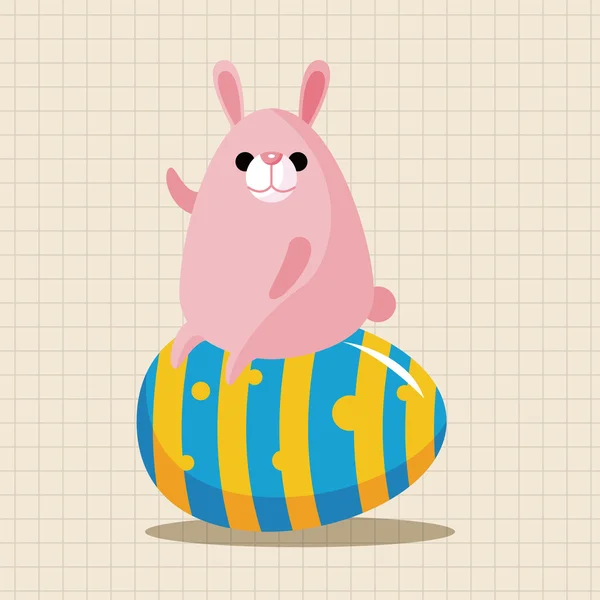 复活节兔子主题元素矢量 eps — 图库矢量图片