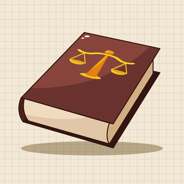 Елементи теми юридичної книги — стоковий вектор