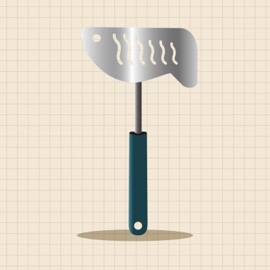 Barbekü ekipman klibi ve çatal Tema öğeleri