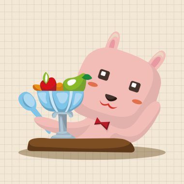 öğleden sonra çay Tema öğeleri olan hayvan tavşan