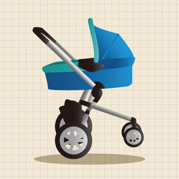 Елементи теми дитячих колясок — стоковий вектор