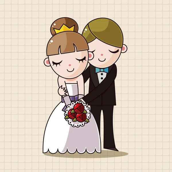 Boda pareja tema elementos vector, eps — Archivo Imágenes Vectoriales