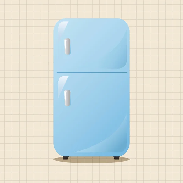 Haushaltsgeräte Thema Kühlschrankelemente — Stockvektor