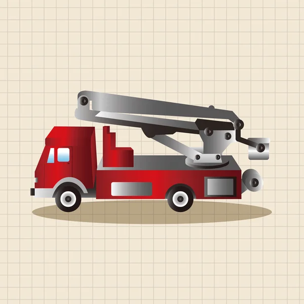 Transporte tema firetruck elementos vetor, eps — Vetor de Stock