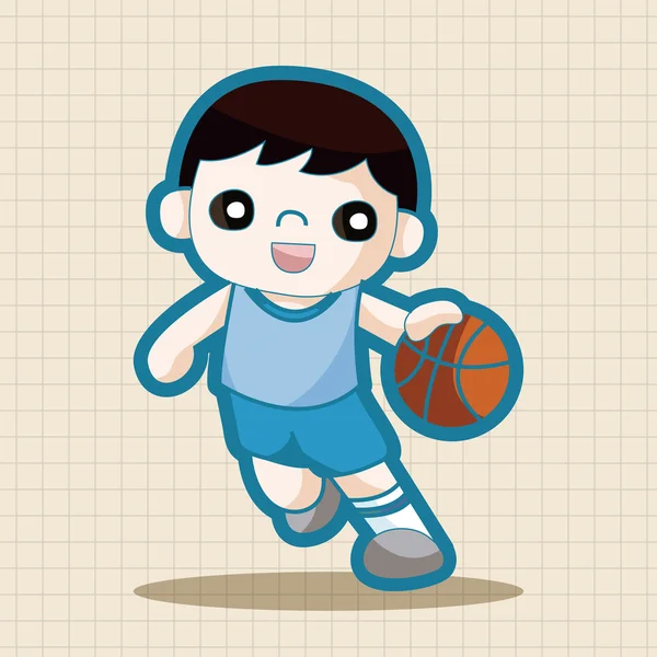 Basketball player theme elements — Stock Vector