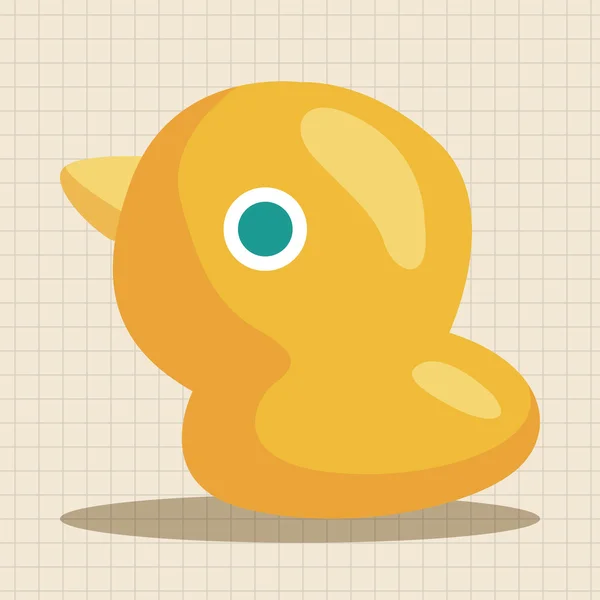 Jouets pour bébés éléments de thème canard — Image vectorielle