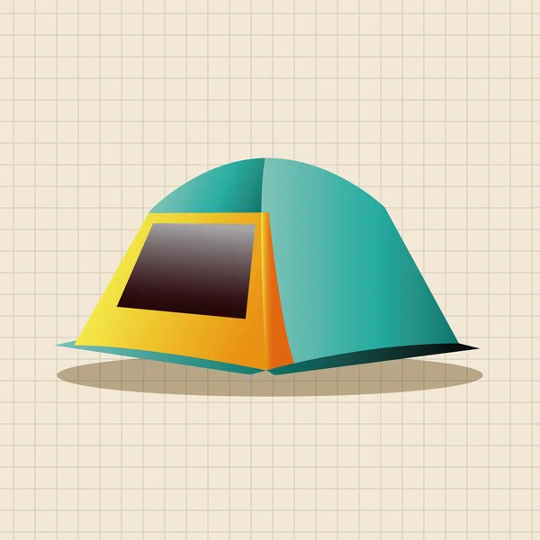 Camping tent thema-elementen — Stockvector
