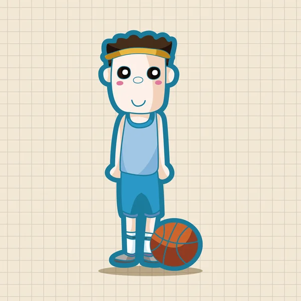 Basketbal speler thema-elementen — Stockvector