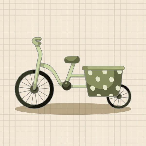 Elementi di trasporto bici tema — Vettoriale Stock