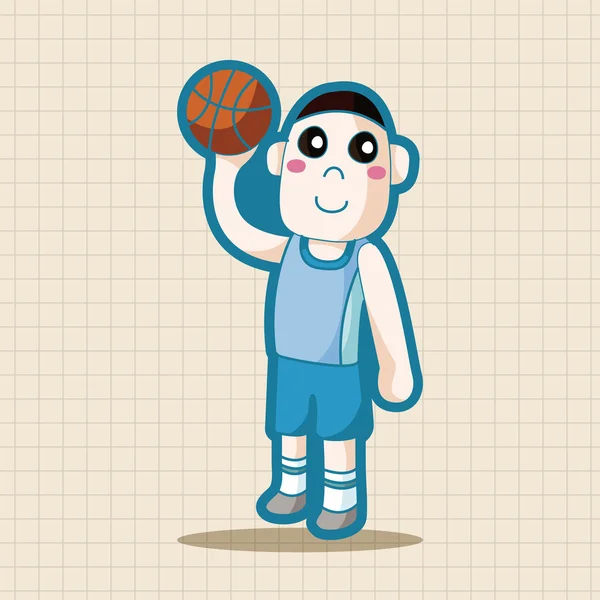 Basketbalový hráč motivu — Stockový vektor