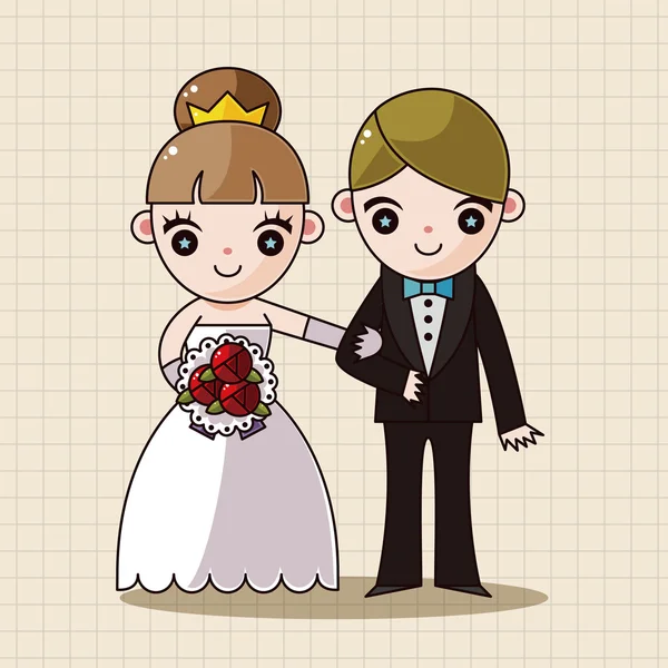 Wedding couple theme elements vector,eps — Stock Vector