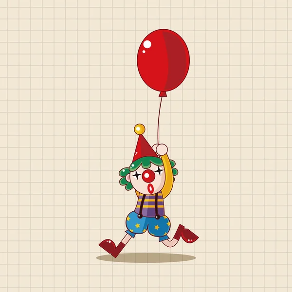 Éléments de thème clowns — Image vectorielle