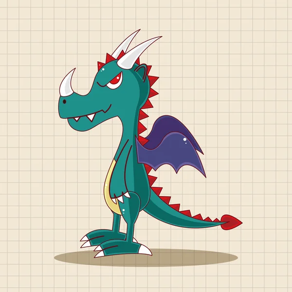 Dragón tema elementos — Vector de stock