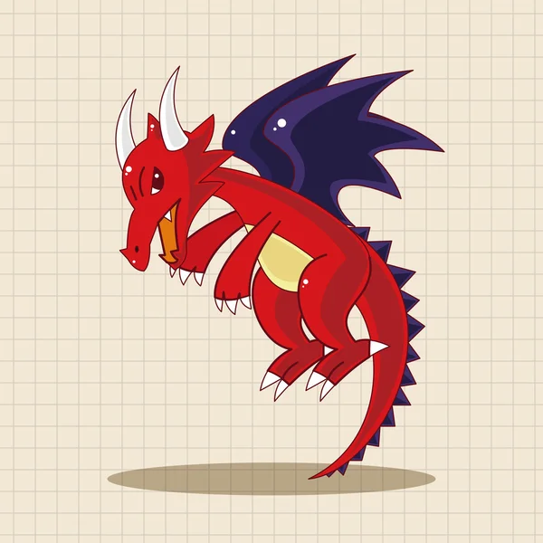 Dragón tema elementos — Vector de stock