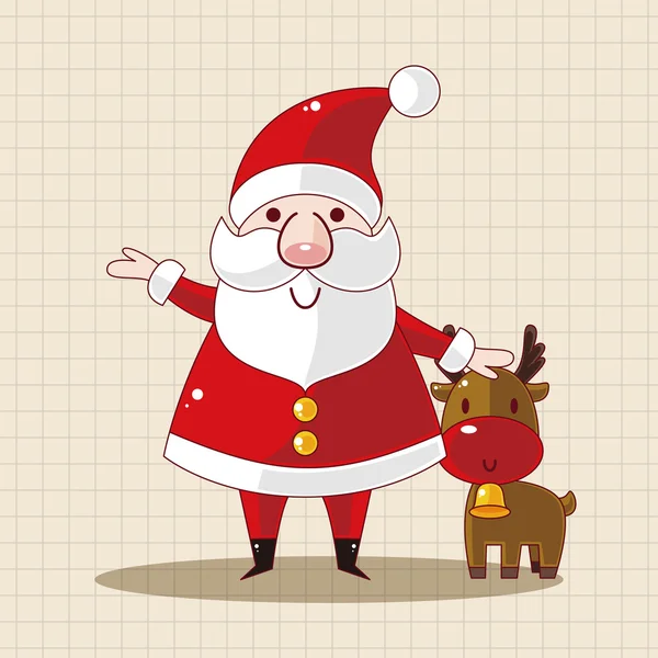 Santa claus thema-elementen — Stockvector