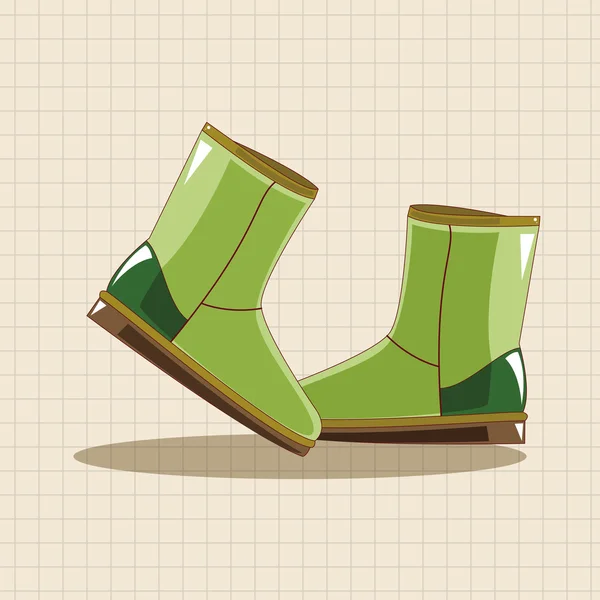 Sapatos bota estilo tema elementos — Vetor de Stock