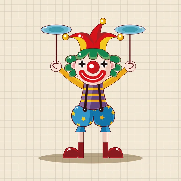Элементы темы клоунов — стоковый вектор