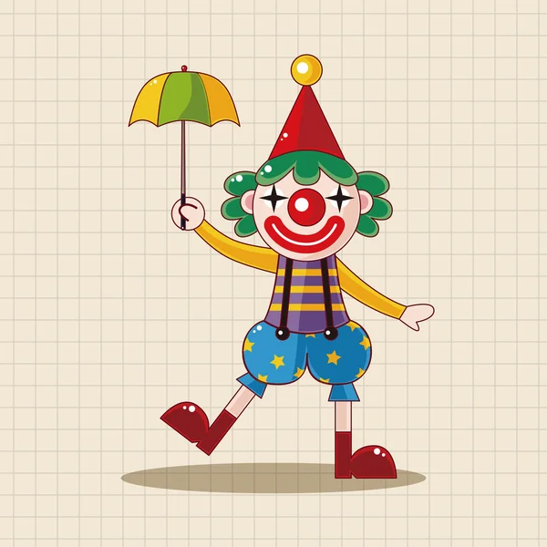 Éléments de thème clowns — Image vectorielle