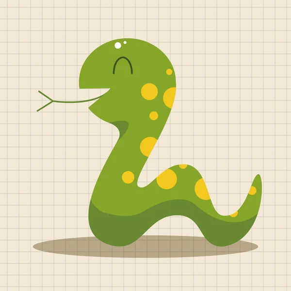 Animal Snake Cartoon Themenelemente — Stockvektor