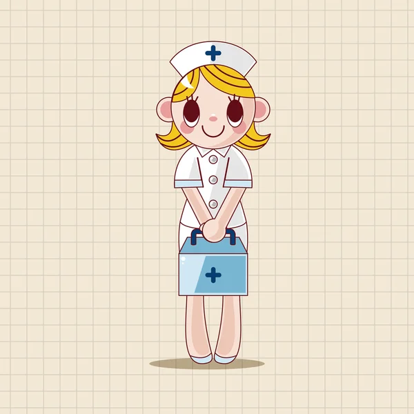 Elementos temáticos do enfermeiro — Vetor de Stock