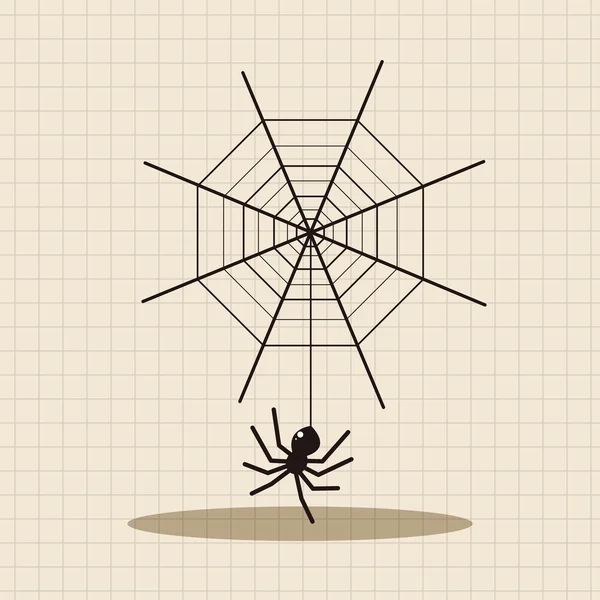 Halloween araignée éléments de thème — Image vectorielle