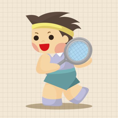 Tenis oyuncu Tema öğeleri