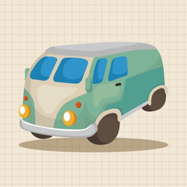 ulaşım araba tema öğeleri