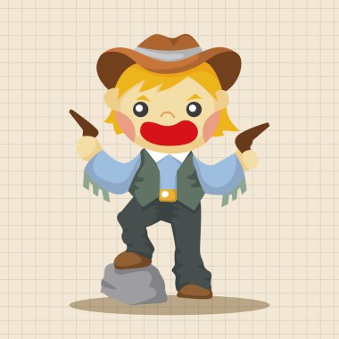 kovboy Tema öğeleri