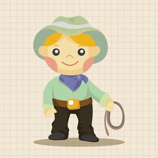 Cowboy thema-elementen — Stockvector