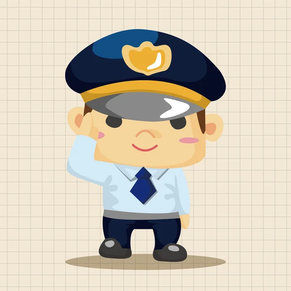Policeman theme elements — Stock Vector