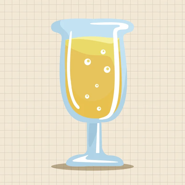 Éléments de thème champagne — Image vectorielle
