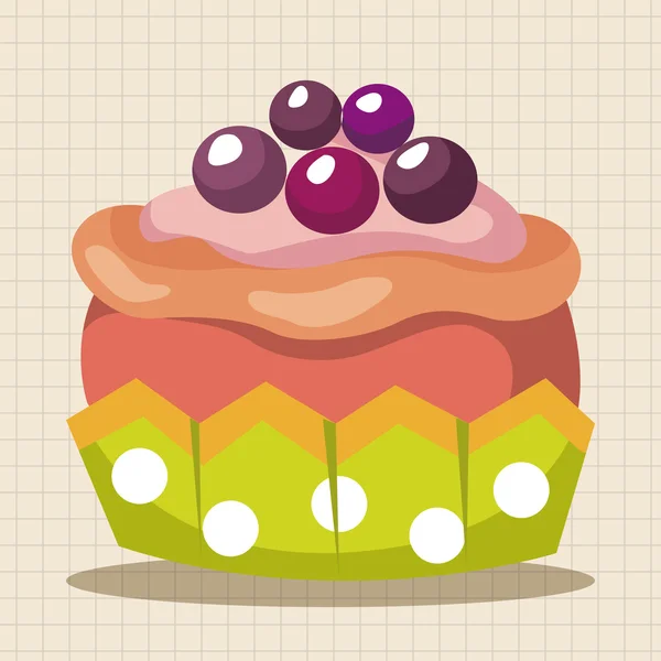 Decorating cake theme elements — Stock Vector