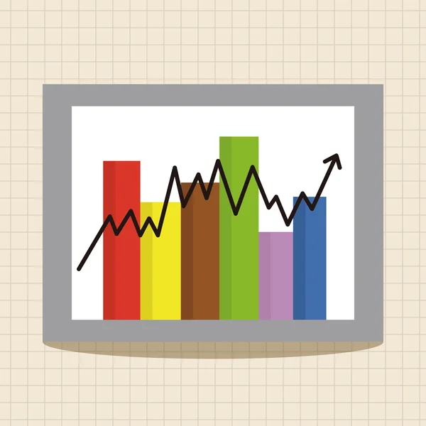 Gráficos financeiros elementos temáticos — Vetor de Stock