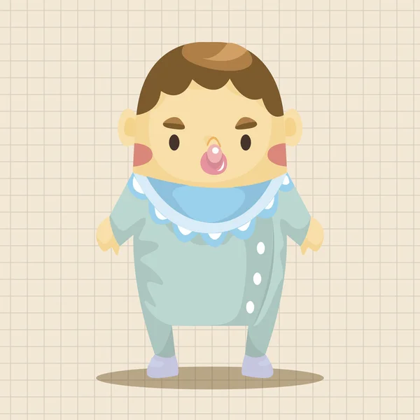 Person karaktär baby temaelement — Stock vektor