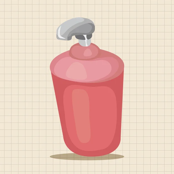 Banheiro shampoo elementos temáticos —  Vetores de Stock