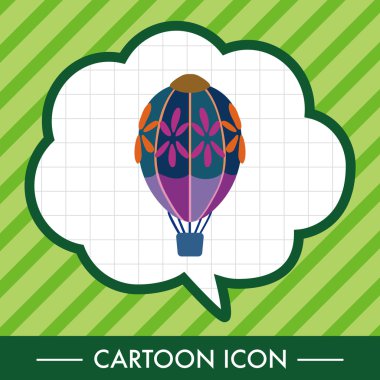 sıcak hava balon tasarım öğeleri vektör simge öğesi