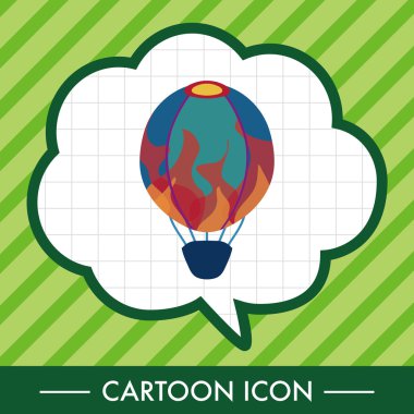 sıcak hava balon tasarım öğeleri vektör simge öğesi